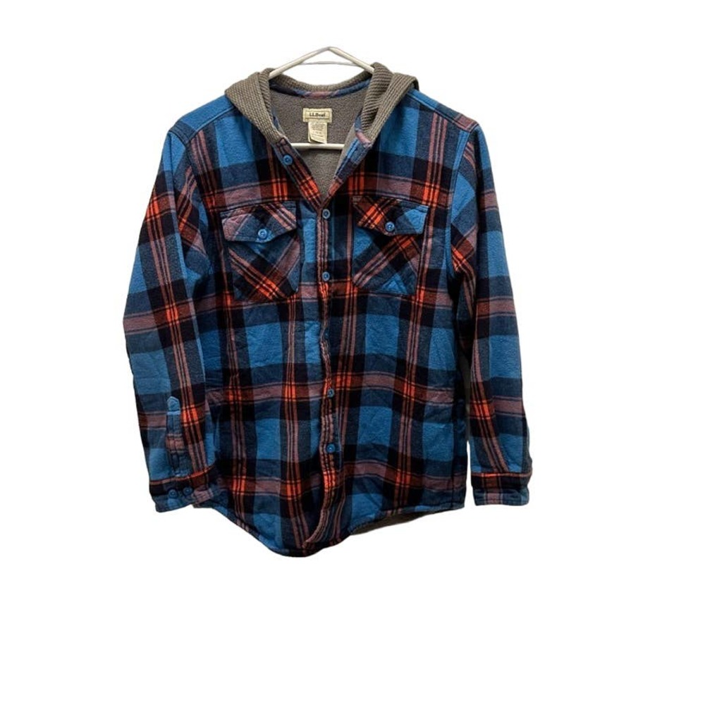 LL Bean Plaid Sherpa-Fleece Lined Jacket Womens Large